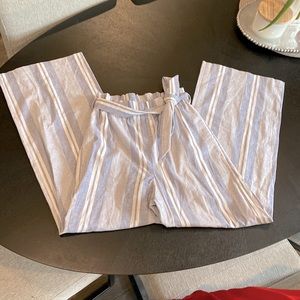 Express wide leg, high rise linen-like pants, size XS